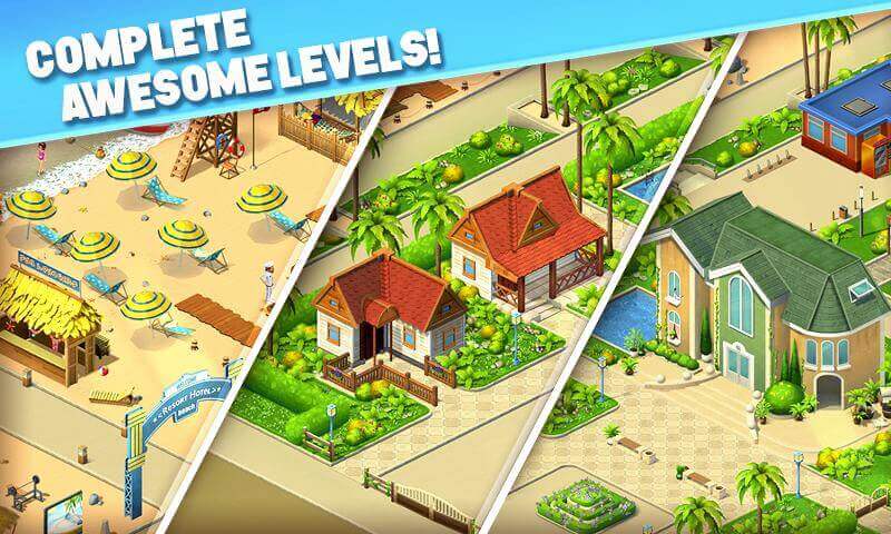 Screenshot Resort Hotel APK v2.1.0 – Bangun dan Kelola Resort Tropis