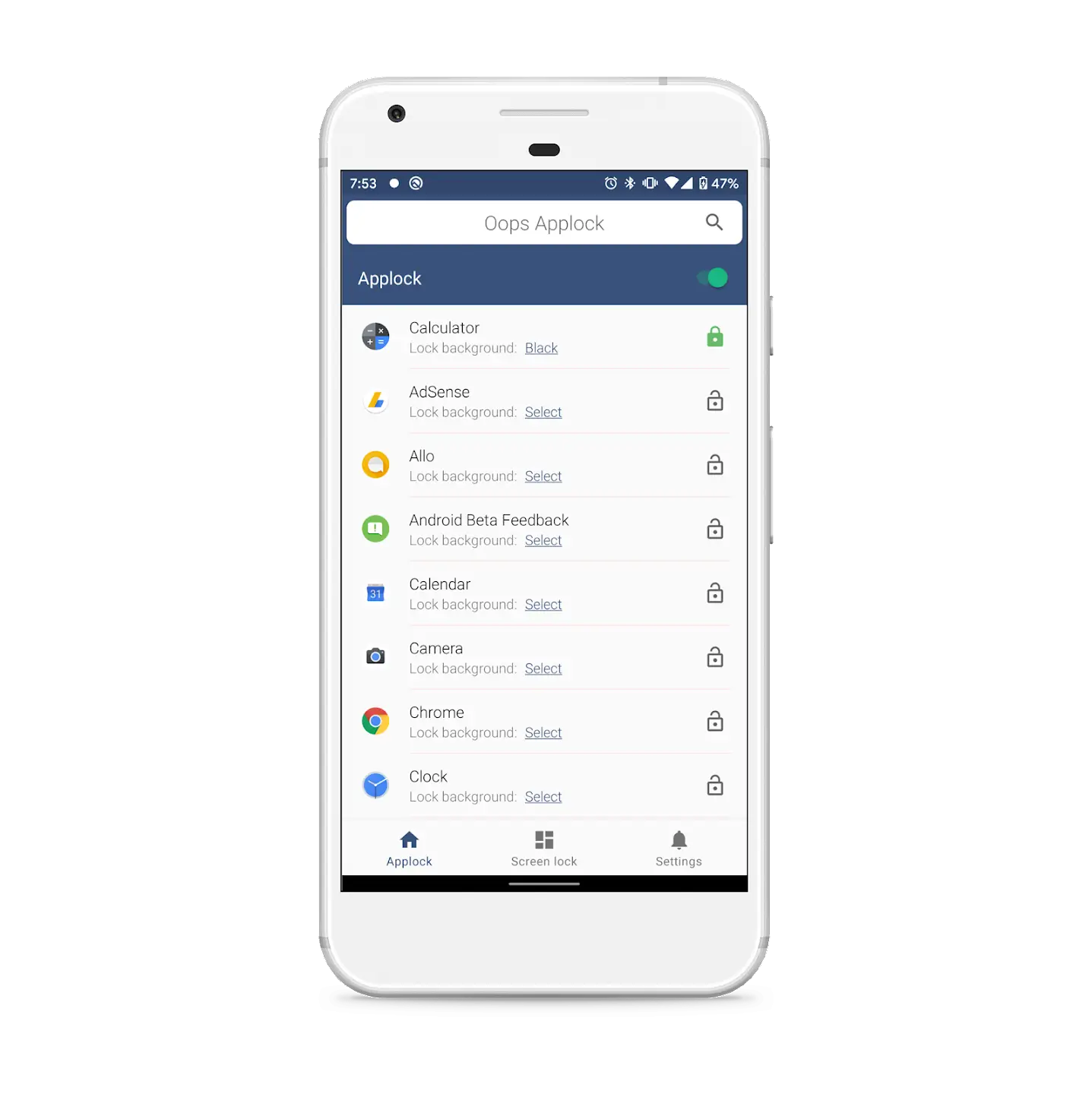 Screenshot Oops AppLock APK