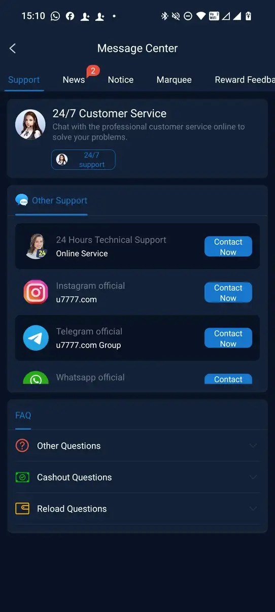 Screenshot U7777 APK