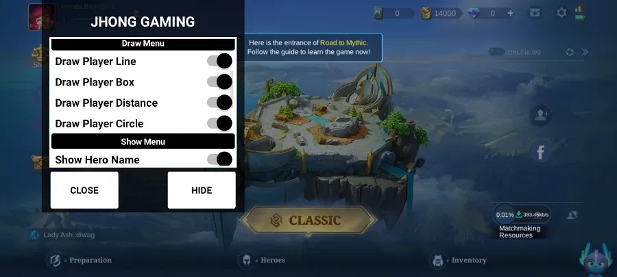 Screenshot Jhong Gaming APK v44 untuk Mobile Legends