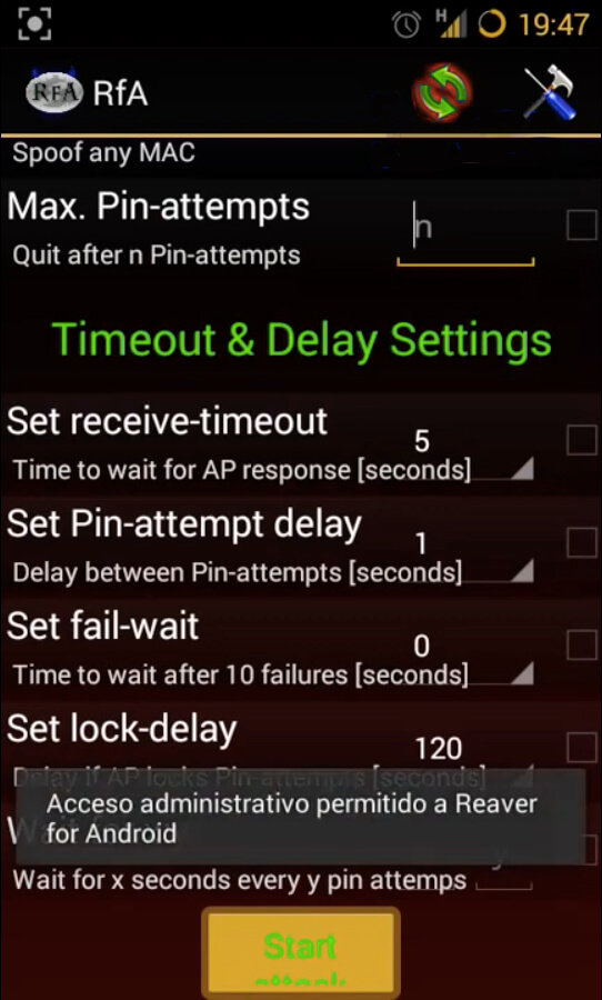 Screenshot Bcmon APK untuk Monitoring WiFi di Android