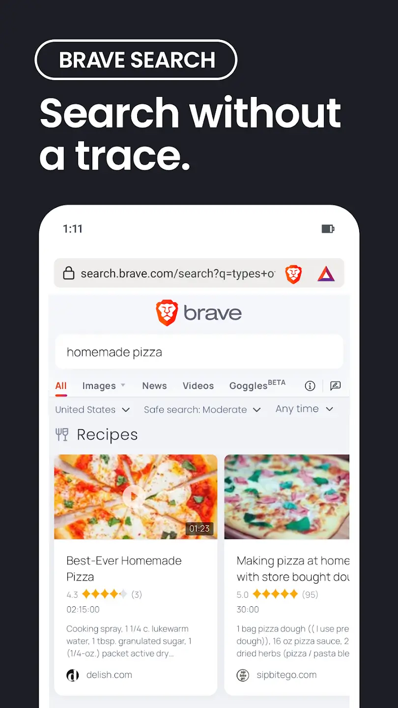 Screenshot Brave Browser APK v1.90.121