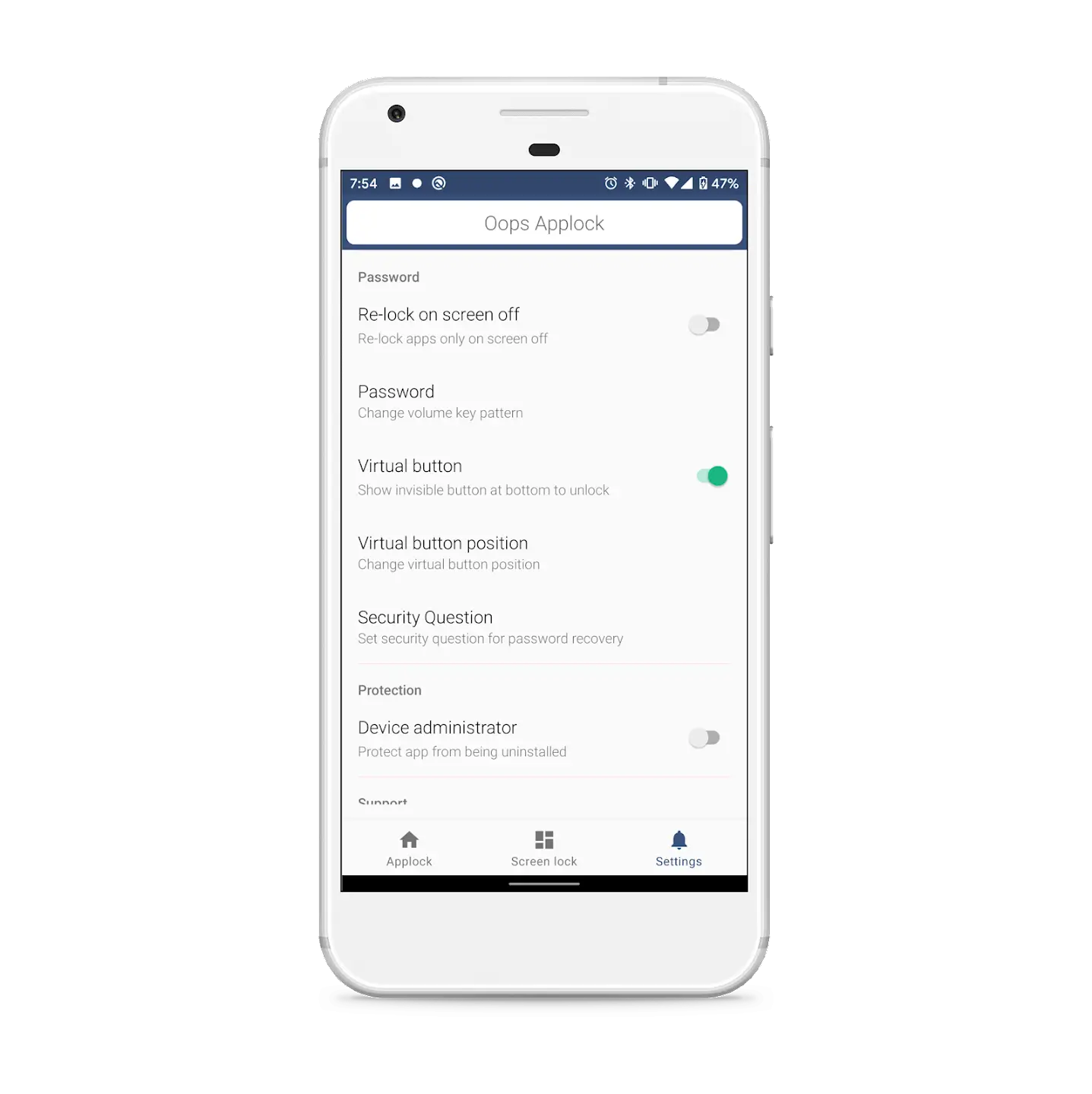 Screenshot Oops AppLock APK