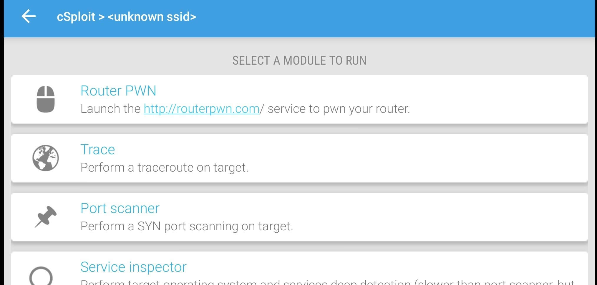 Screenshot cSploit APK v1.6.6 untuk Android