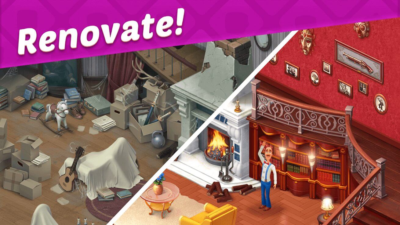 Screenshot Homescapes APK: Renovasi Mansion Seru Bersama Austin