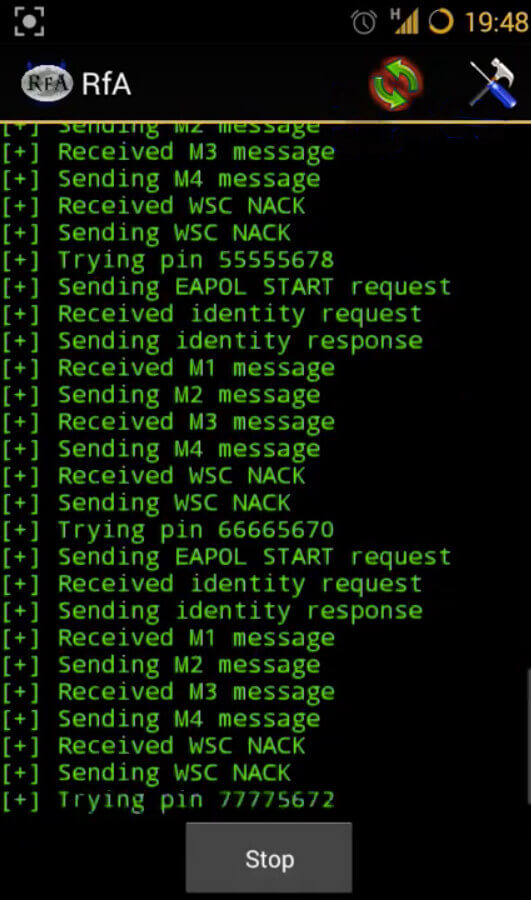 Screenshot Bcmon APK untuk Monitoring WiFi di Android