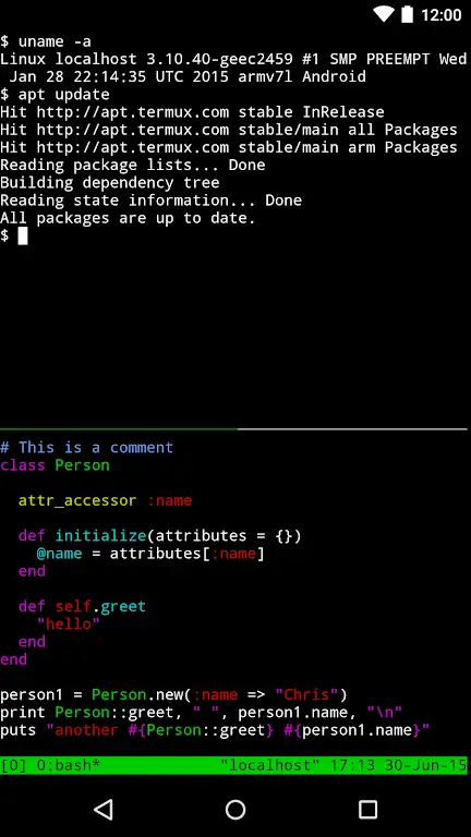 Screenshot Termux APK