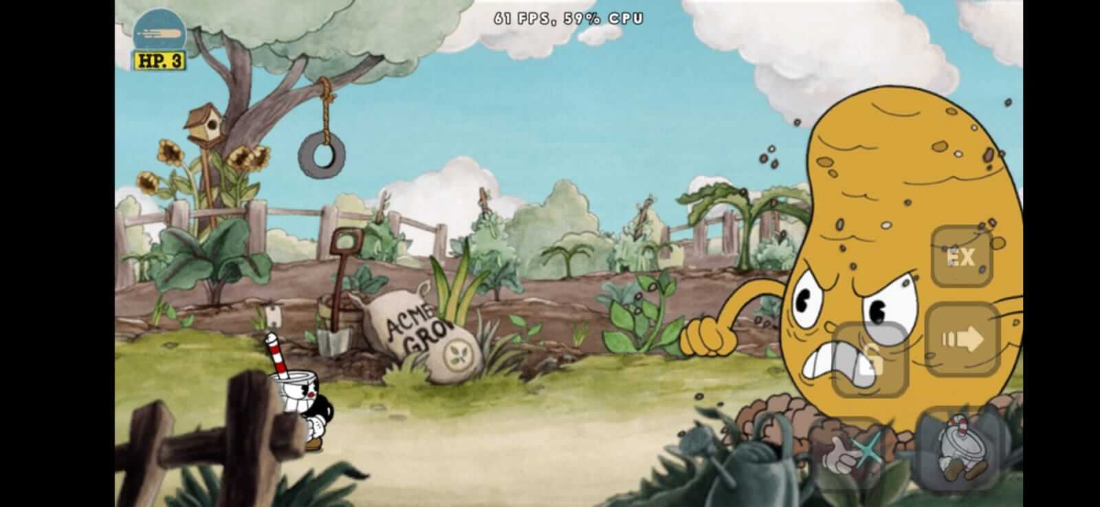 Screenshot Cuphead Lite APK v9.3: Aksi Shoot and Run Bergaya Kartun Klasik