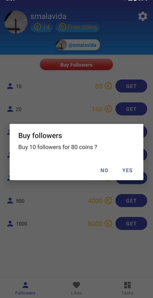 Screenshot Top Follow APK