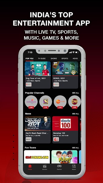 Screenshot JioTV APK