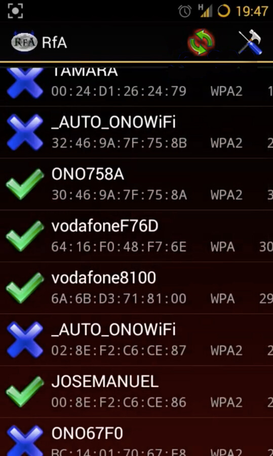 Screenshot Bcmon APK untuk Monitoring WiFi di Android