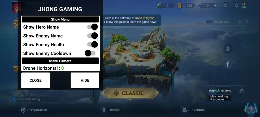 Screenshot Jhong Gaming APK v44 untuk Mobile Legends