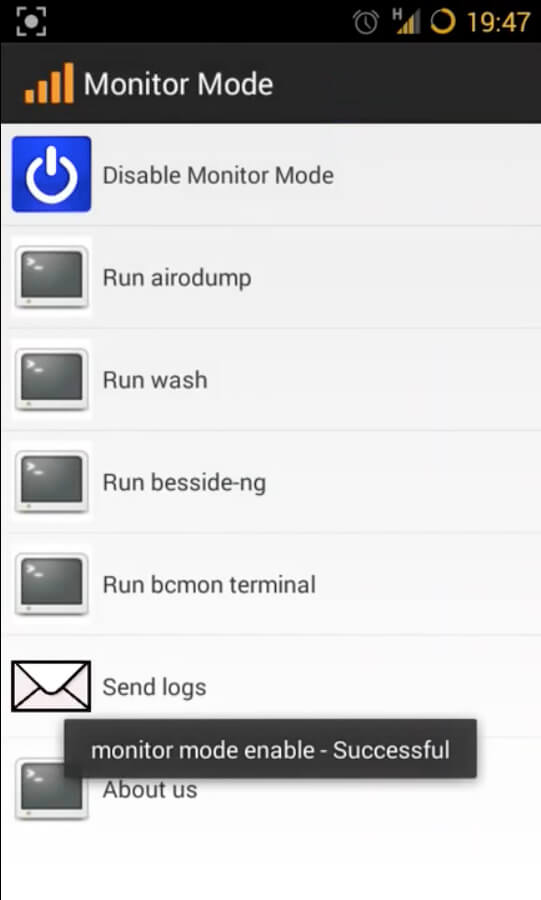 Screenshot Bcmon APK untuk Monitoring WiFi di Android