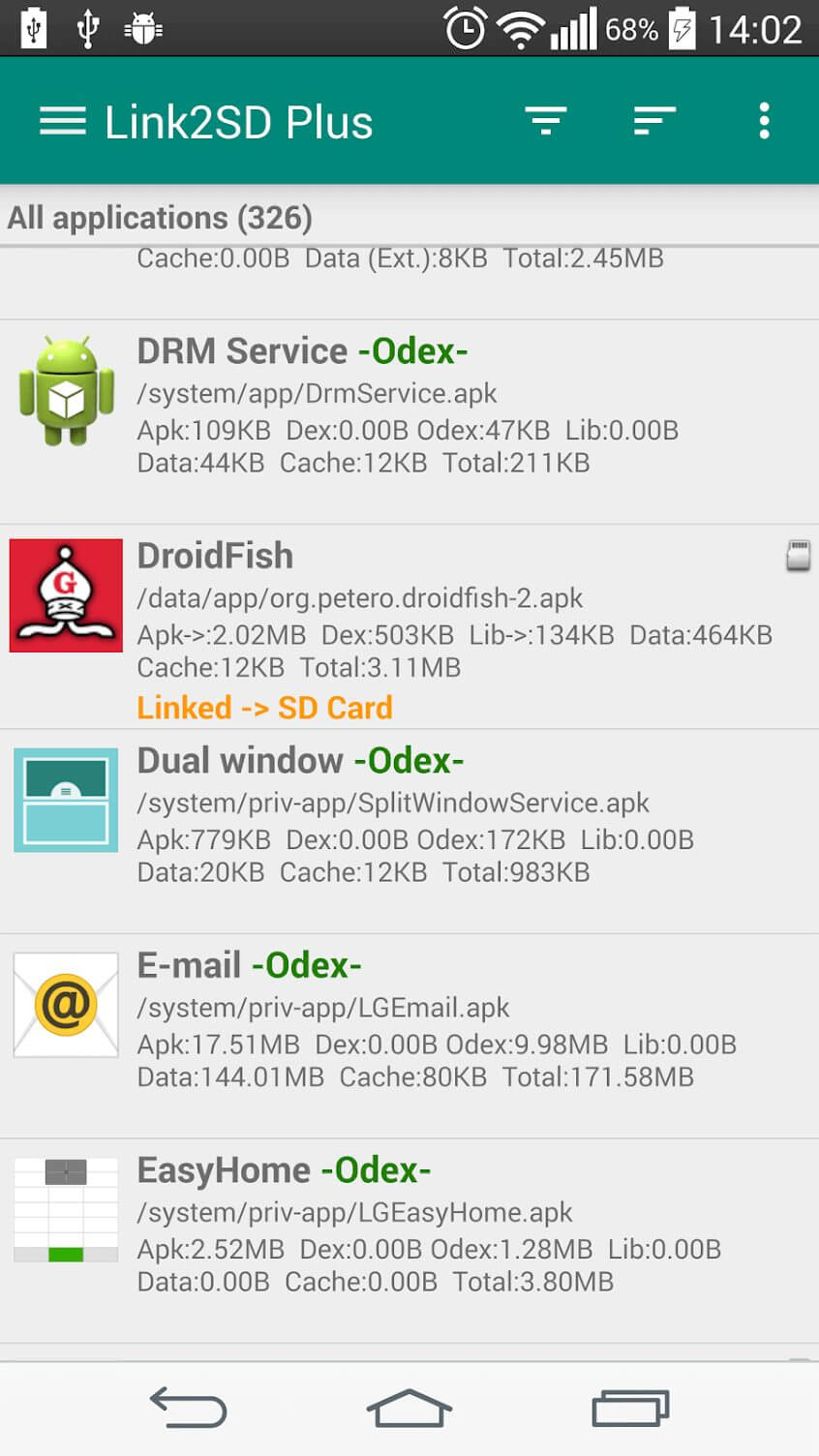 Screenshot Link2SD APK (v4.3.4)